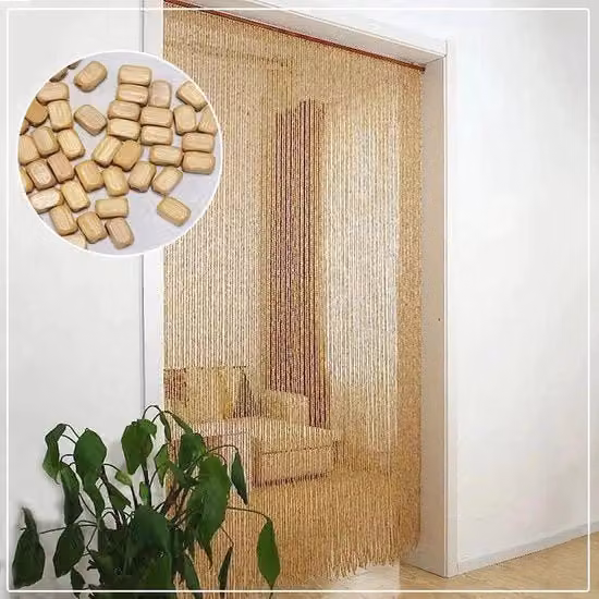 Tenda di bambù artigianale 80x200 cm - Decorazione naturale in legno per porte e finestre