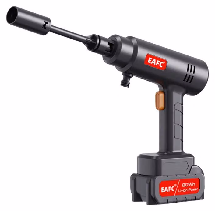 Idropulitrice senza fili - 60 bar, pistola a pressione a batteria per il lavaggio auto, generatore di schiuma, dispositivo di pulizia portatile per auto e uso domestico - Spina di tipo EU