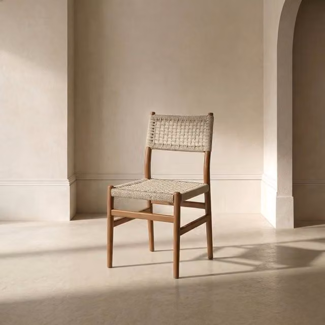 Sedia Amalfi Banak in faggio massiccio e corda beige per la tua sala da pranzo – 1