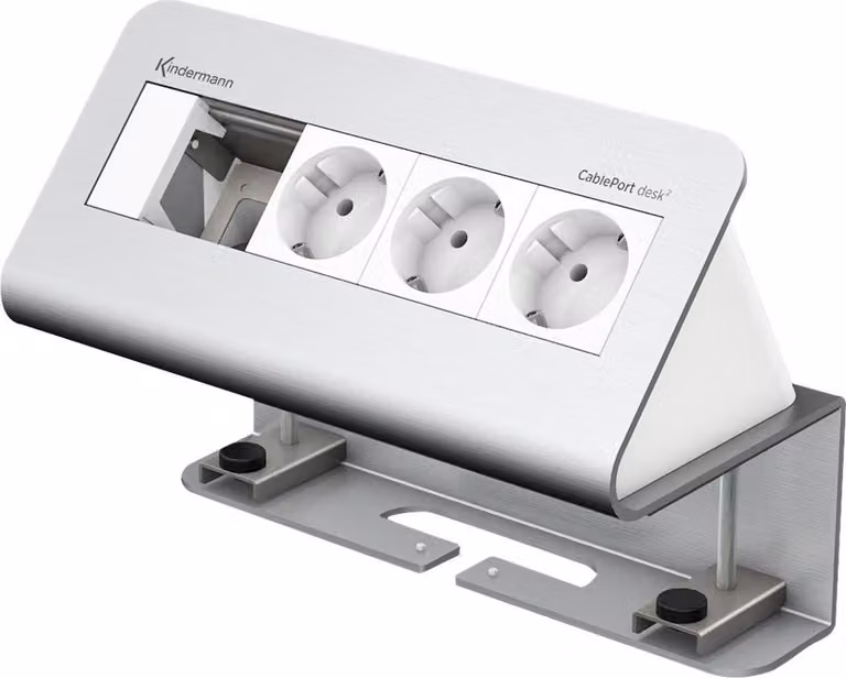 Kindermann CablePort desk² 4-fold - Alloggiamento per prese elettriche