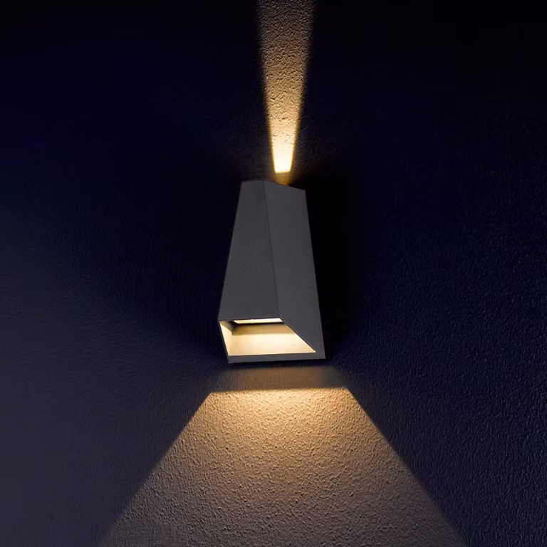 Applique da esterni a LED JENDRIK Lucande, Nero, Alluminio, Moderno, Applique LED da esterni