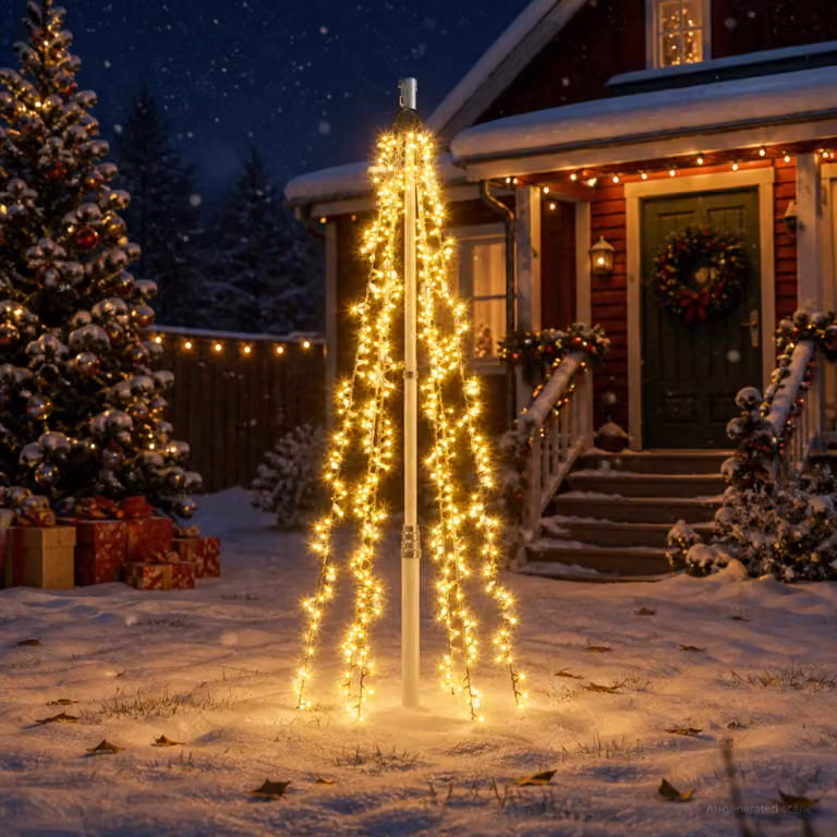 vidaXL Luci per albero di Natale con 6 LED 540 LED Bianco caldo