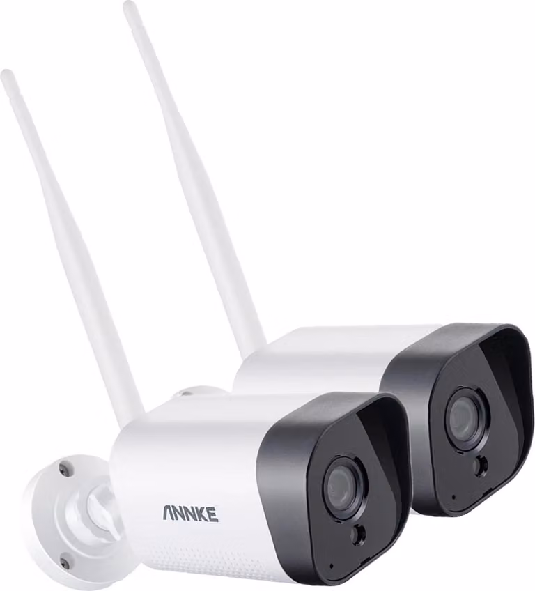 Telecamera wireless, risoluzione 5MP, visione notturna fino a 30 metri, audio bidirezionale, 2 pezzi di telecamera a
