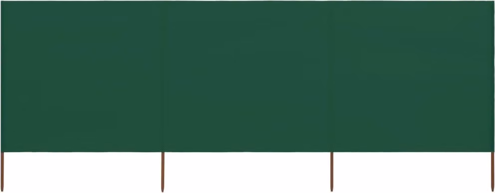 The Living Store Tessuto frangivento 3 pezzi 400 x 80 cm verde