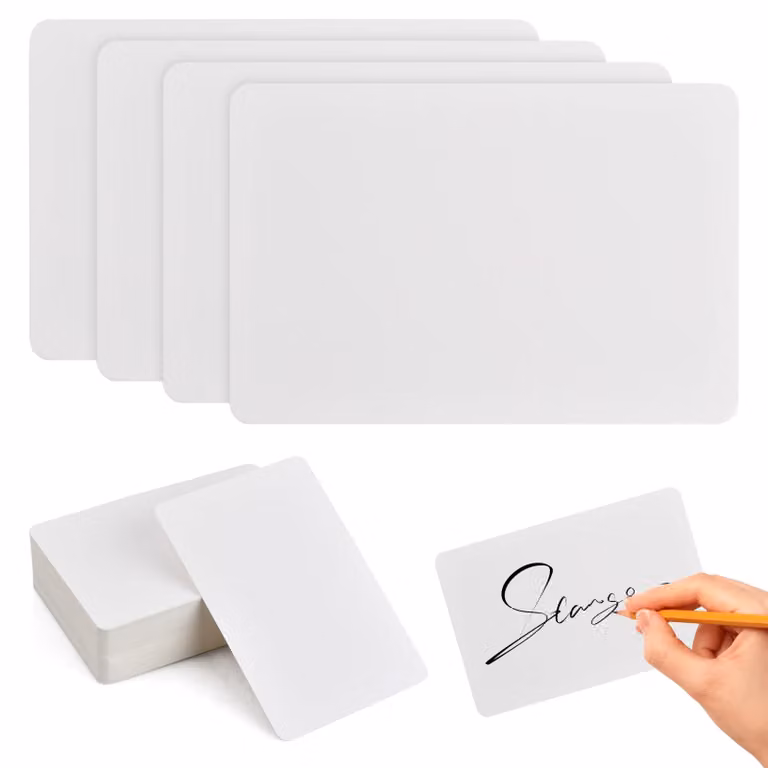 100 cartoncini bianchi in carta kraft, formato A6, 10x15 cm, cartoncini senza stampa