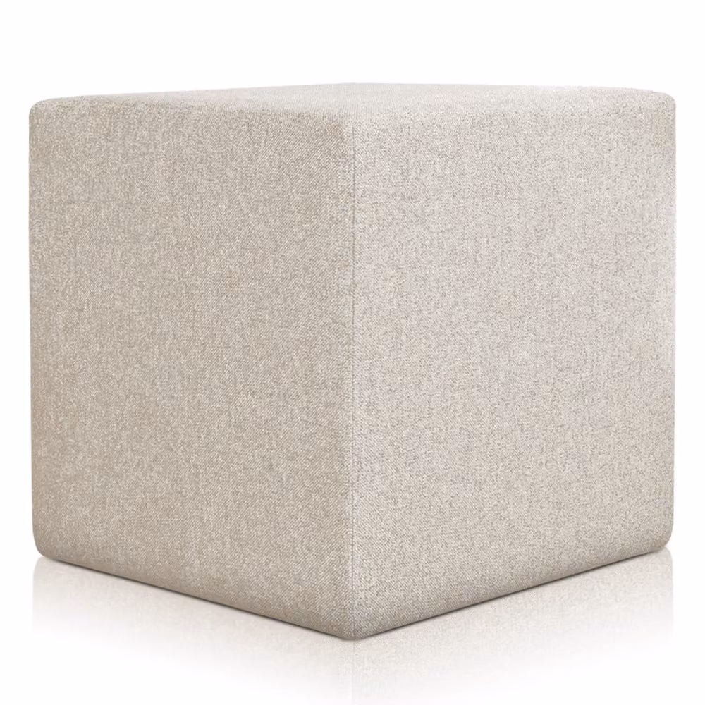Pouf Rubino 53 x 53 cm Beige