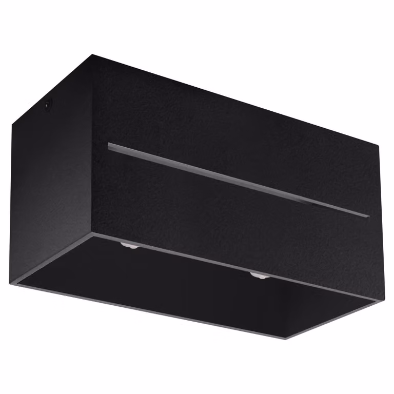 Lampada da soffitto LOBO 2 nero 2xG9 8W alluminio 10x10x20cm Sollux Lighting