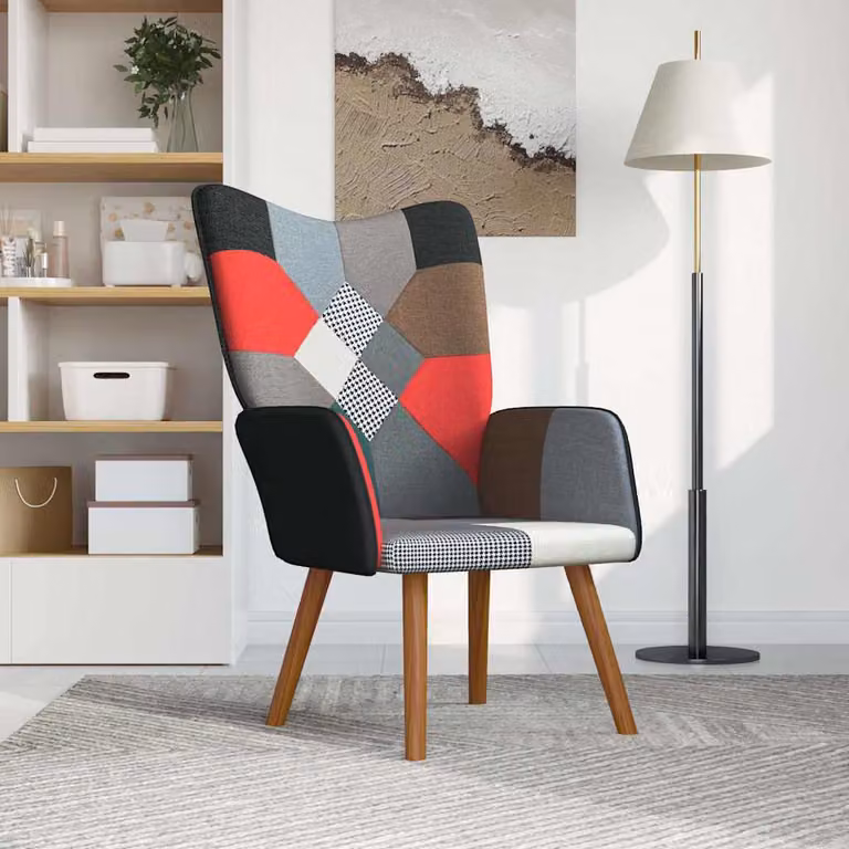 vidaXL Poltrona Relax in Tessuto Patchwork