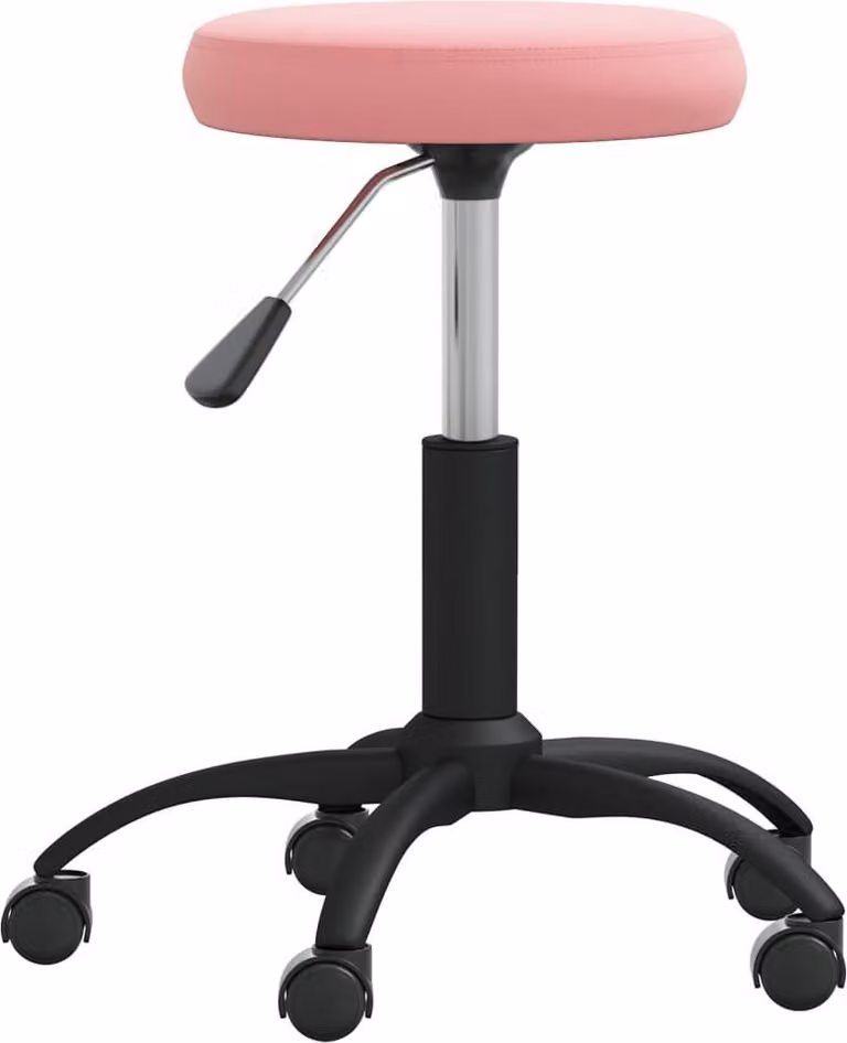 vidaXL Sedia da pranzo in velluto rosa