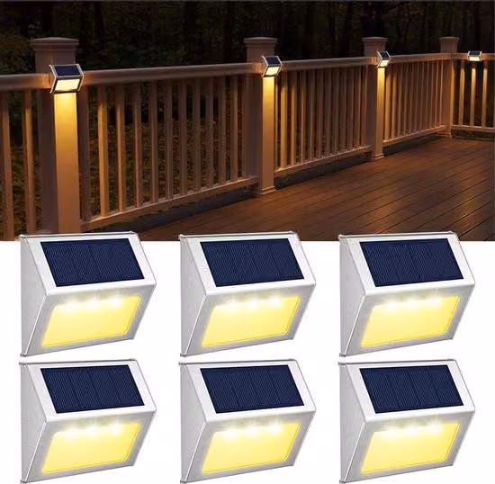 Lampade da esterno portatili a energia solare, in acciaio inossidabile, decorative, senza fili, per terrazze, giardini e vialetti