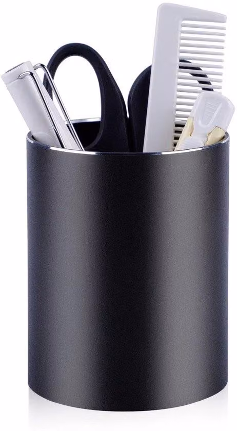 Organizzatore da scrivania - Resistente ed elegante - Colore: nero - Ideale per l'ufficio e la casa - Adatto per penne e pennelli da trucco