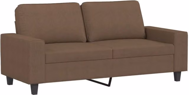 Divano | Divano da soggiorno | Sofa a 2 Posti Marrone 140 cm in Tessuto