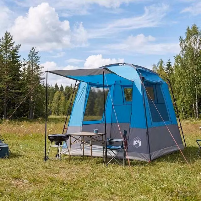 Tenda Party 4 persona Blu Poliestere 185T con rivestimento PU 42017446