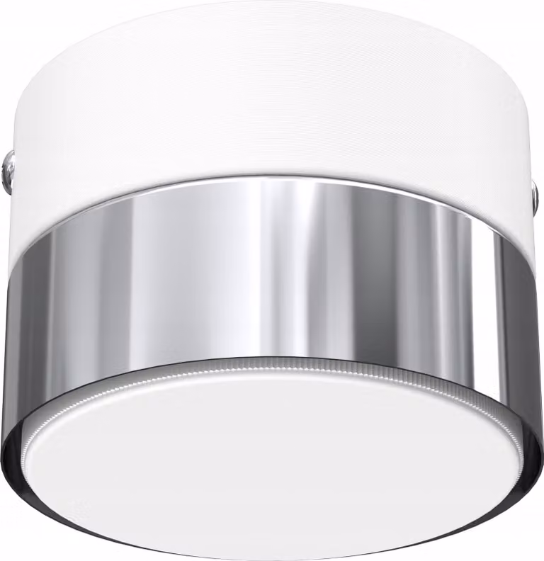 Lampada Da Soffitto A Led Loft Gx53 Bianca E Cromata - Lampada Decorativa Polacca