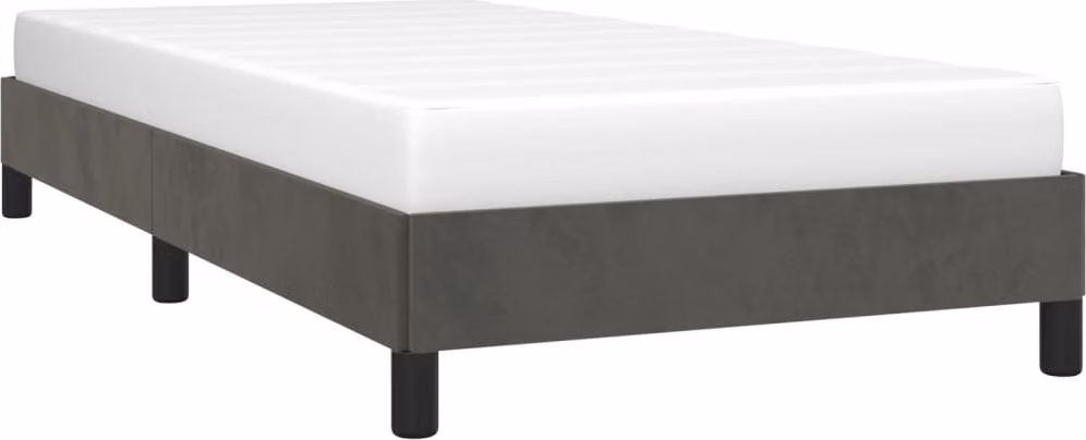 Giroletto senza Materasso Grigio Scuro 80x200 cm Velluto