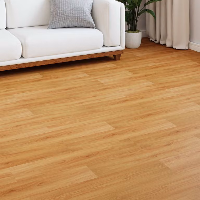 Pavimento in laminato vidaXL effetto castagno caldo, colore marrone, confezione da 15 pezzi, L: 101 cm, P: 20 cm, H: 0,8 cm
