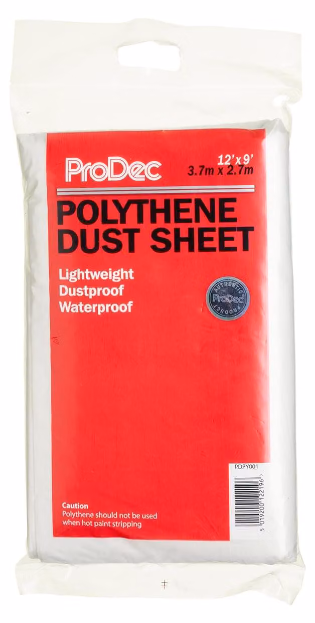 Pellicola protettiva antipolvere in polietilene ProDec Advance, leggera, di dimensioni 3,6 m x 2,7 m