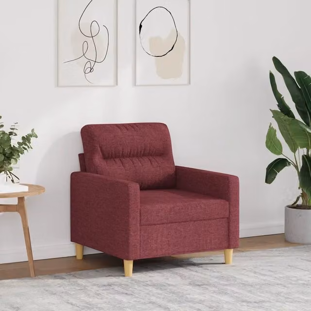 Poltrona Rosso Vino 60 cm in Tessuto 359225
