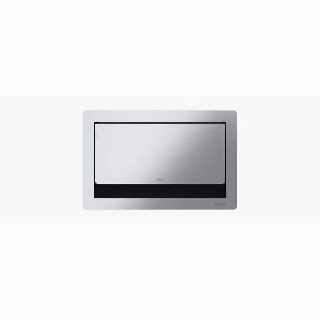EVOline 1593 7000 2700 FlipTop Push M prolunga multipla con 4 prese AC girevoli, cavo 3 m, Nero e Acciaio inox – 2