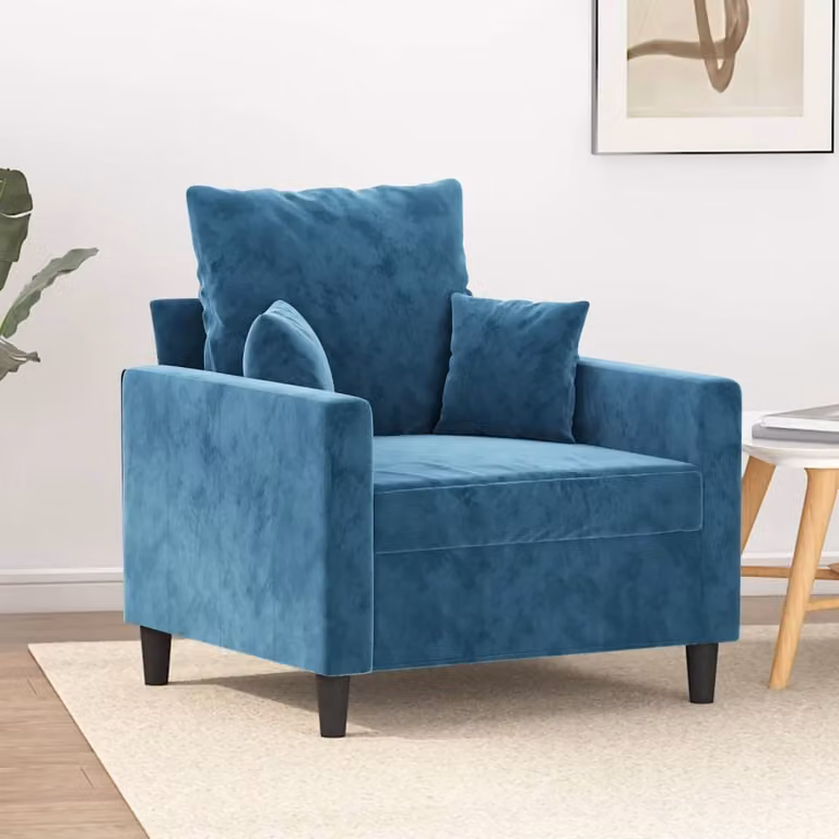 Maison Exclusive - Poltrona blu 60 cm velluto
