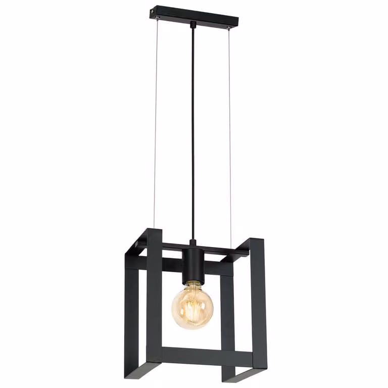 Lampada a sospensione Loft nera Kartel 1xE27 15W Luminex
