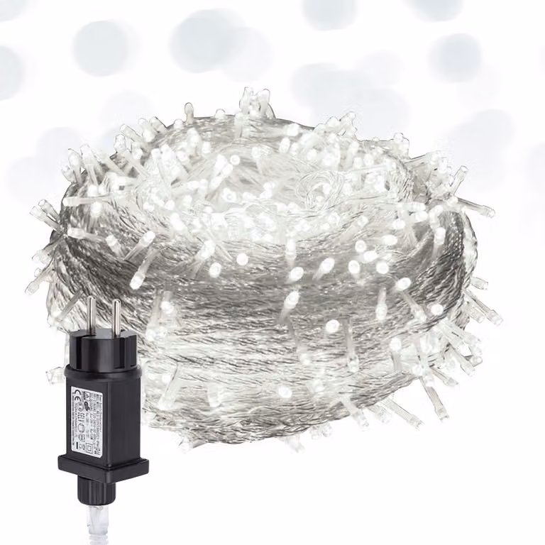 Jopassy 20M 200 LED luci fiabesche bianco freddo 8 modalità di luce festa giardino interno esterno decorazione luci di Natale IP44