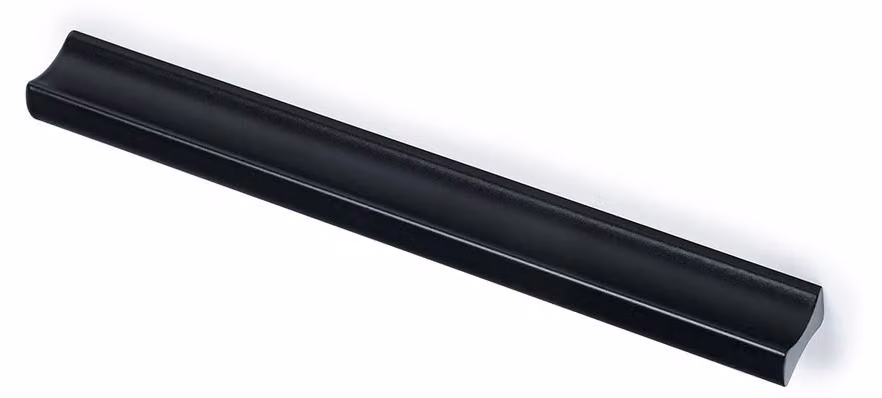 Maniglia per mobile in alluminio nero opaco, 128 mm, design moderno, alluminio nero opaco - Rei