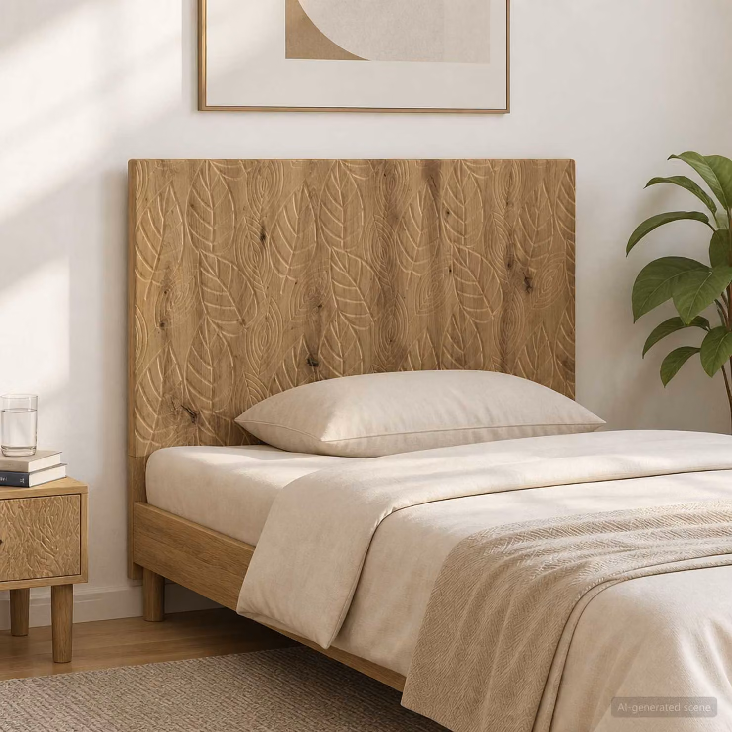 Testiera da muro vidaXL DELFT in legno ingegnerizzato marrone con ripiano integrato e scomparti laterali