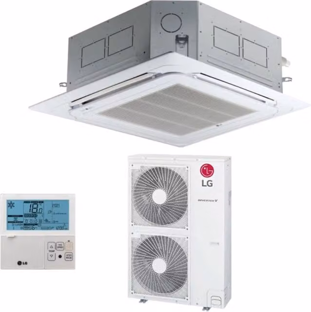 Condizionatore LG Cassetta a 4 Vie Inverter 48000 Btu UT48F R-32 con Pannello Incluso e Wi-Fi Opzionale