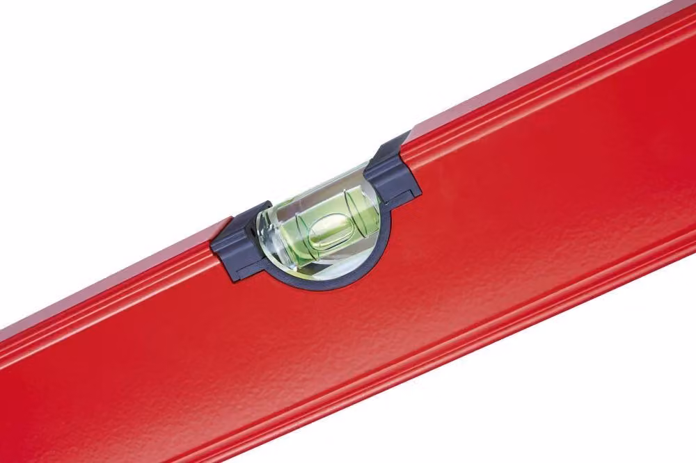 Livella a bolla LM rossa verniciata a polvere da 80 cm con magnete