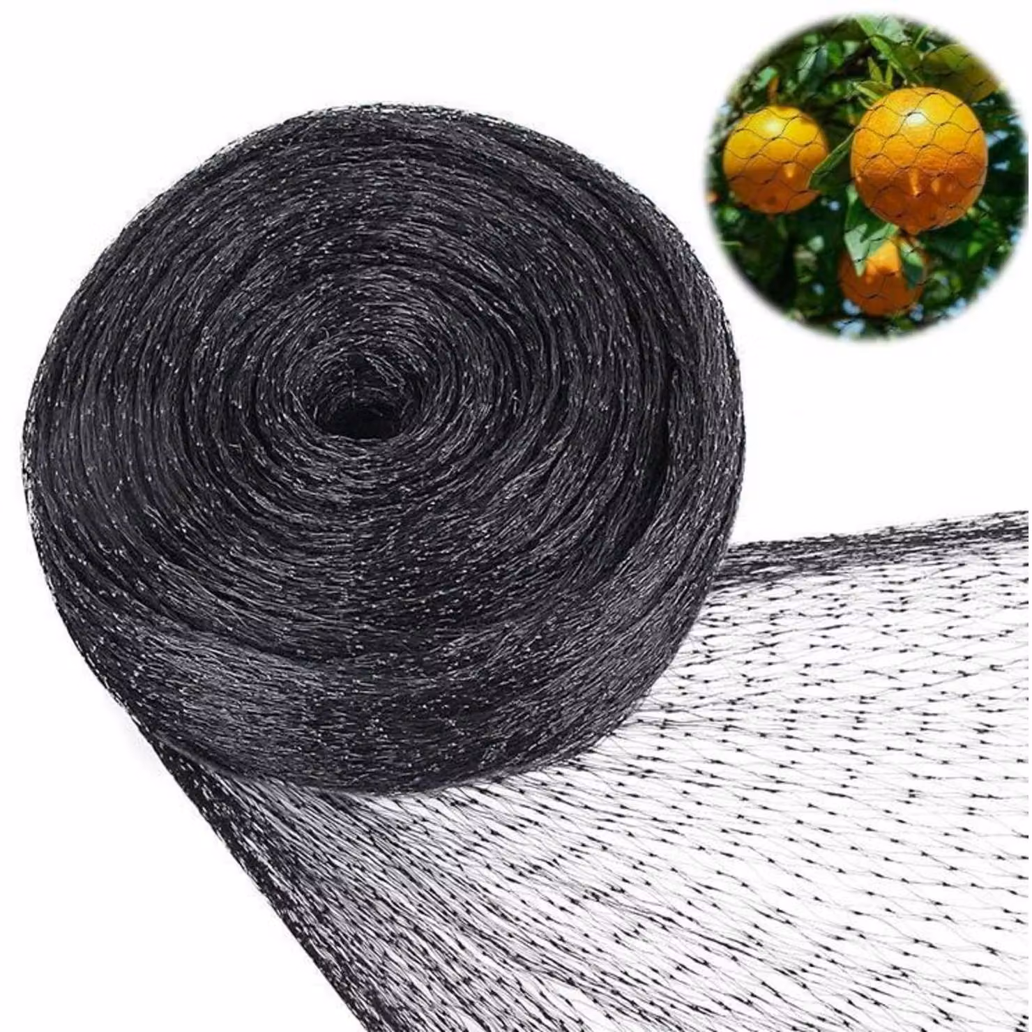 Rete protettiva per uccelli, 6x10 metri, rete da giardino, rete per foglie, colore verde, dimensione delle maglie: 17 mm