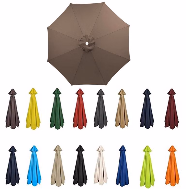 Copertura di ricambio per ombrellone, diametro 3,5m-2m, 6/8 stecche, colore kaki
