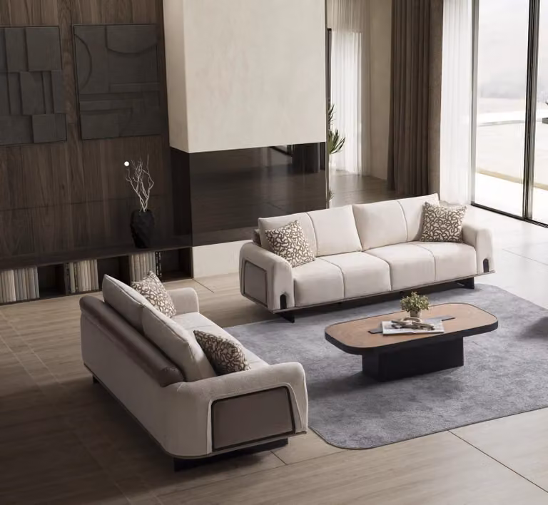 Wohnzimmer Set (Sofagarnitur 3+3) – Ideal für gemütliche Abende.
