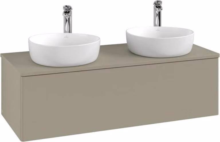 V&B Mobiletto senza struttura frontale, con illuminazione Antao 120x36x50cm, HL, WBP Lac, si Gr m Lac