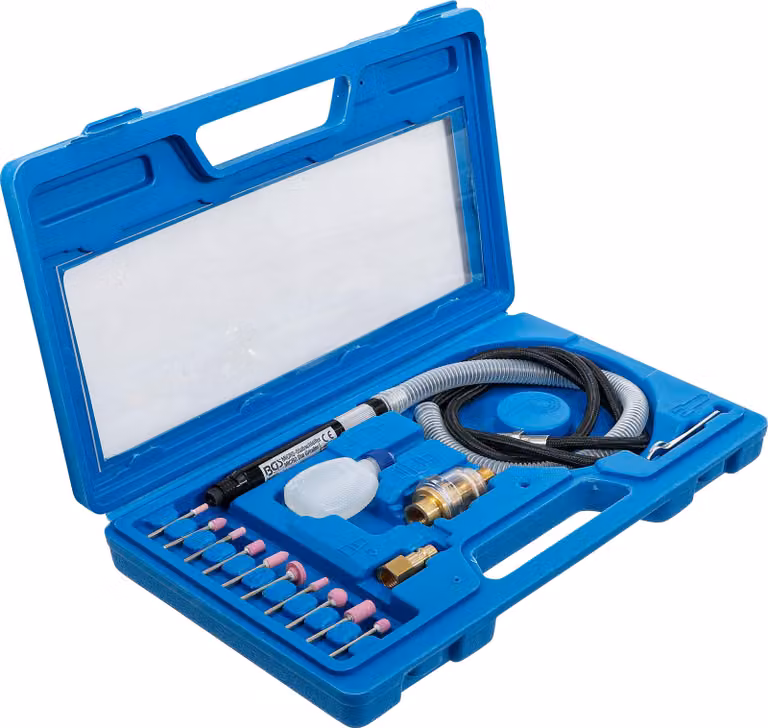 BGS 3249 Set di microsmerigliatrici ad aria compressa, 17 pezzi.