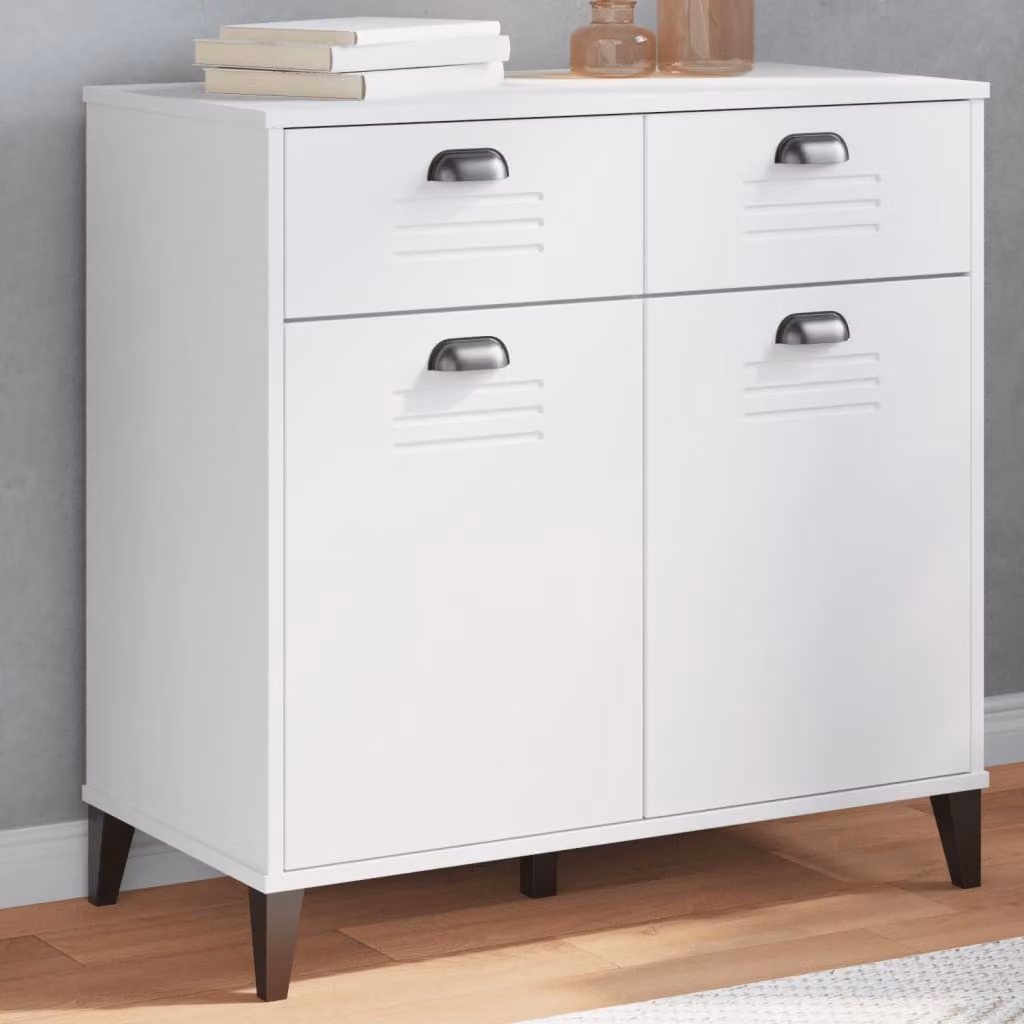 Credenza da parete vidaXL VIKEN bianca in legno multistrato e MDF L 80 cm, P 40 cm, H 80 cm