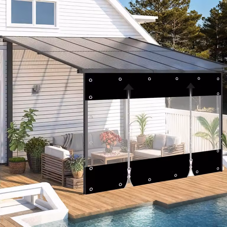 SolidKeus - Telo di copertura impermeabile in PVC con cerniera, ideale per uso esterno