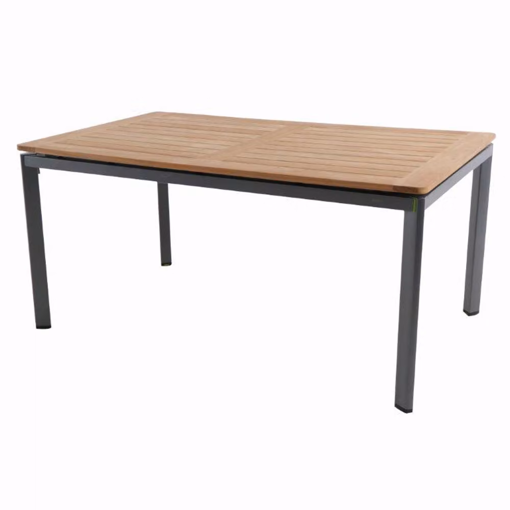 MWH Alutapo Tavolo da pranzo in alluminio/teak