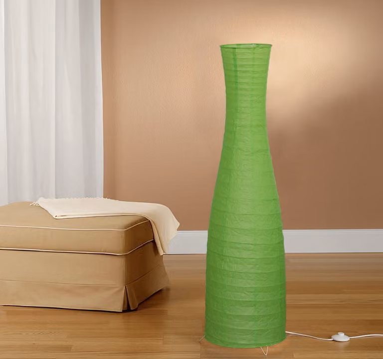 Lampada in carta di riso "Ireland" verde a forma di bottiglia