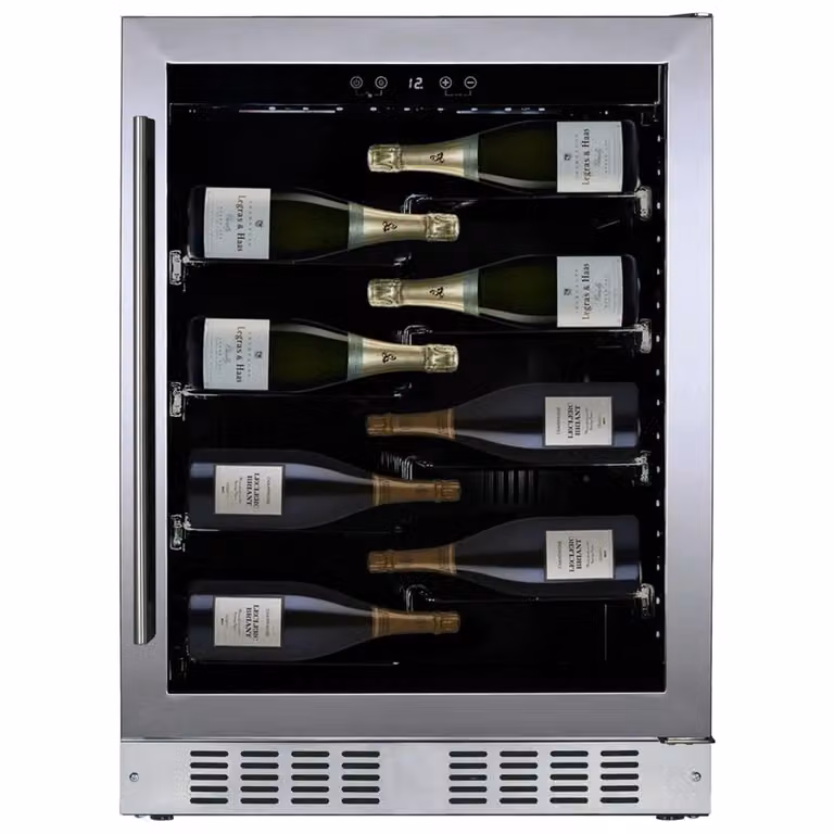 Cantina Built-in monotemperatura porta inox con maniglia inox - classe E, 40 bottiglie - DAUF-40.138SS