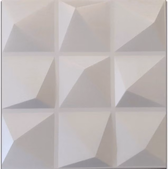 Pannelli 3D in polistirene XPS Eternal Parquet bianchi per soffitto o parete, 20mq, L/P/H: 50 x 50 x 2 cm