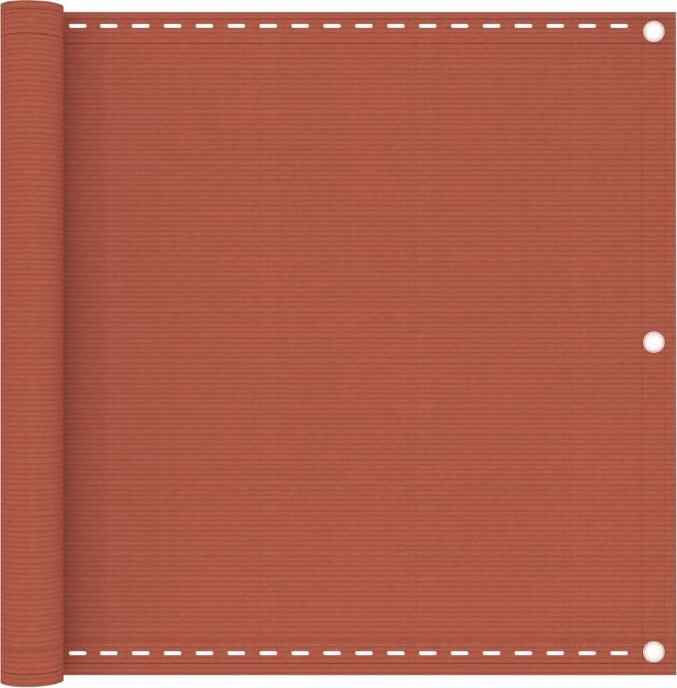The Living Store Paravento per balconi terracotta rossa 90x400 cm HDPE