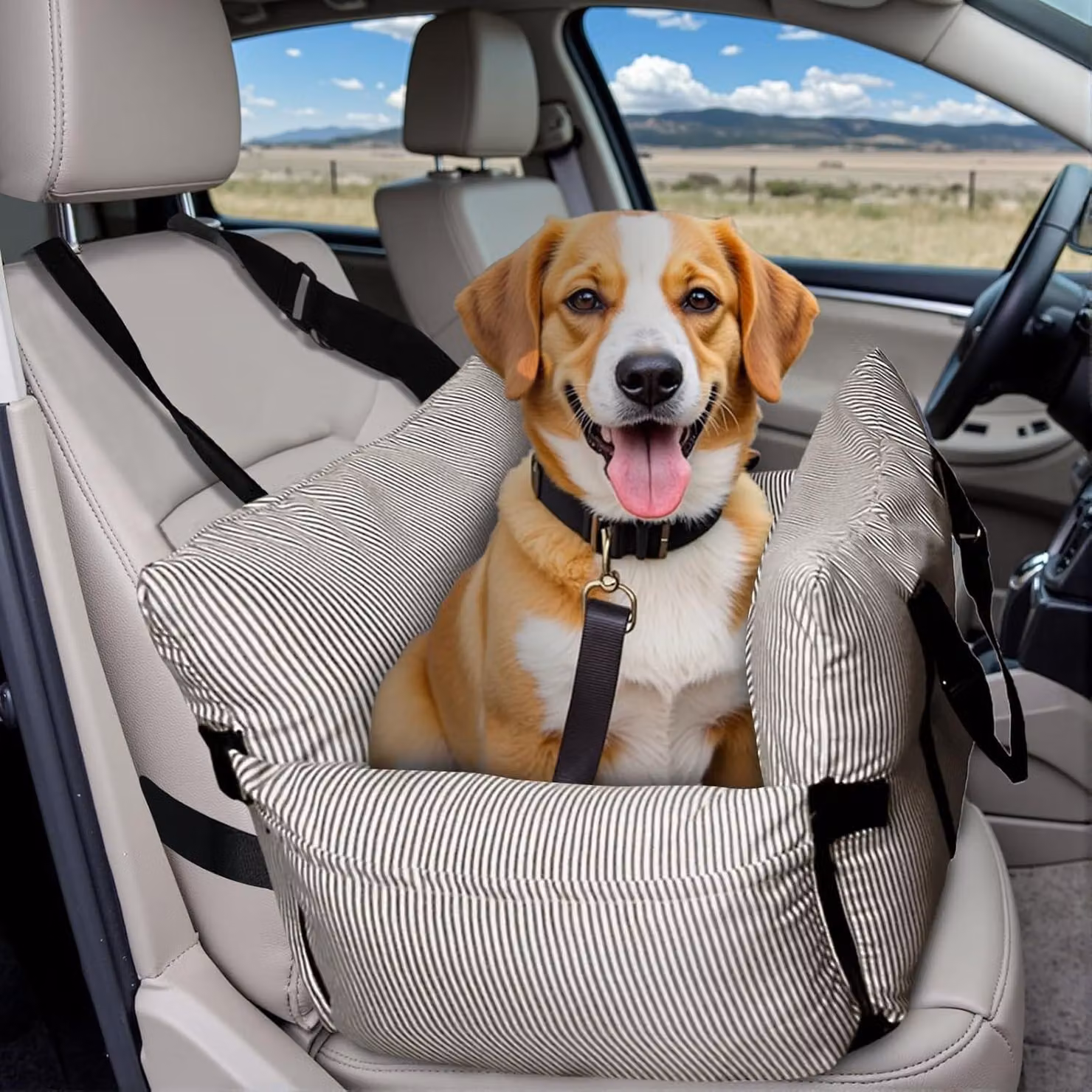 PillowPalette - Sedile per cani Sedili auto Cestini per auto Sedile auto per cani Sedile auto per cani, 76x52 cm