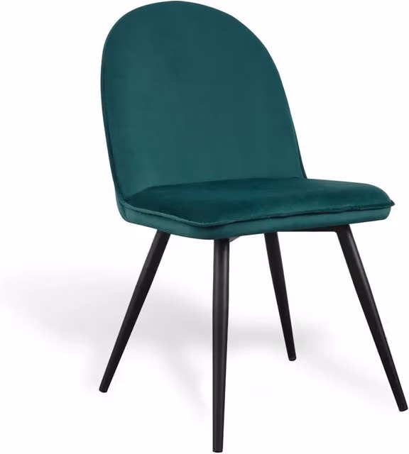 LÚZETE - SEDIA HADLEY IN VELLUTO VERDE SCURO