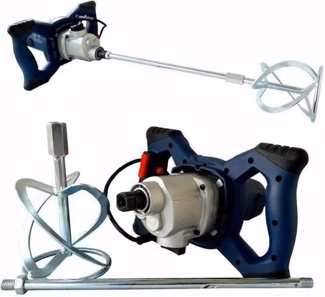 Trapano Miscelatore Rehm-130c con Frusta per Colla e Malta 1300W Blu