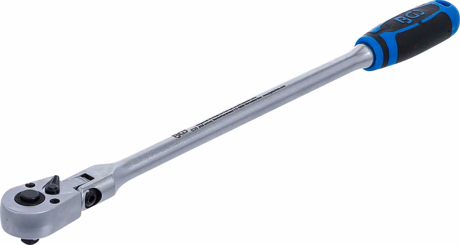BGS Cricchetto articolato, bloccabile, attacco quadro extra lungo 6,3 mm (1/4") 304 mm - 638