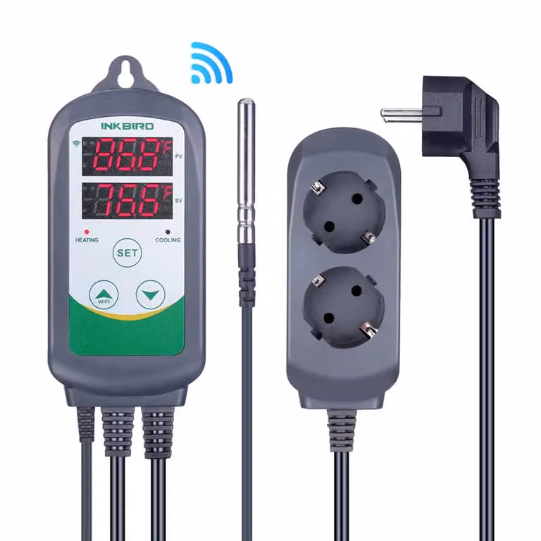 Regolatore di temperatura, doppia uscita relè, design plug-and-play, ITC-308 WLAN