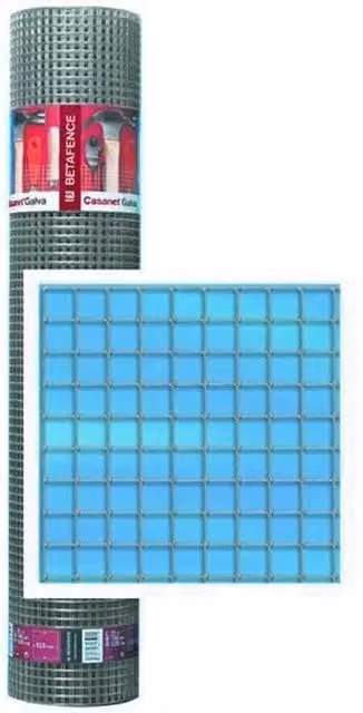 Rete elettrosaldata Betafence Casanet in acciaio zincato Trigalv, colore Grigio, H: 51 cm, L: 25 m, maglia: 12,7 x 12,7 mm, filo: 1,0 mm – 1