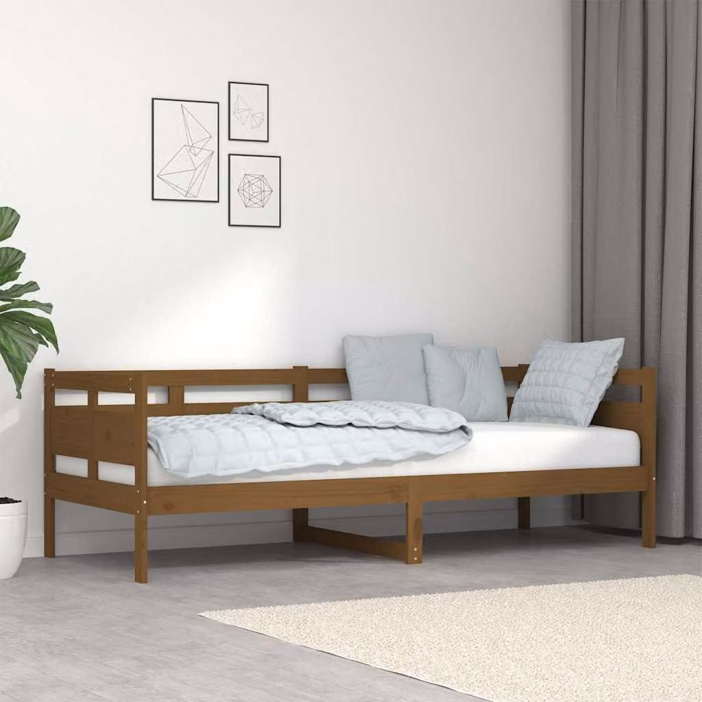 vidaXL Dormeuse Ambra in legno massello di pino color ambra, L 200 x P 80 x H 66 cm
