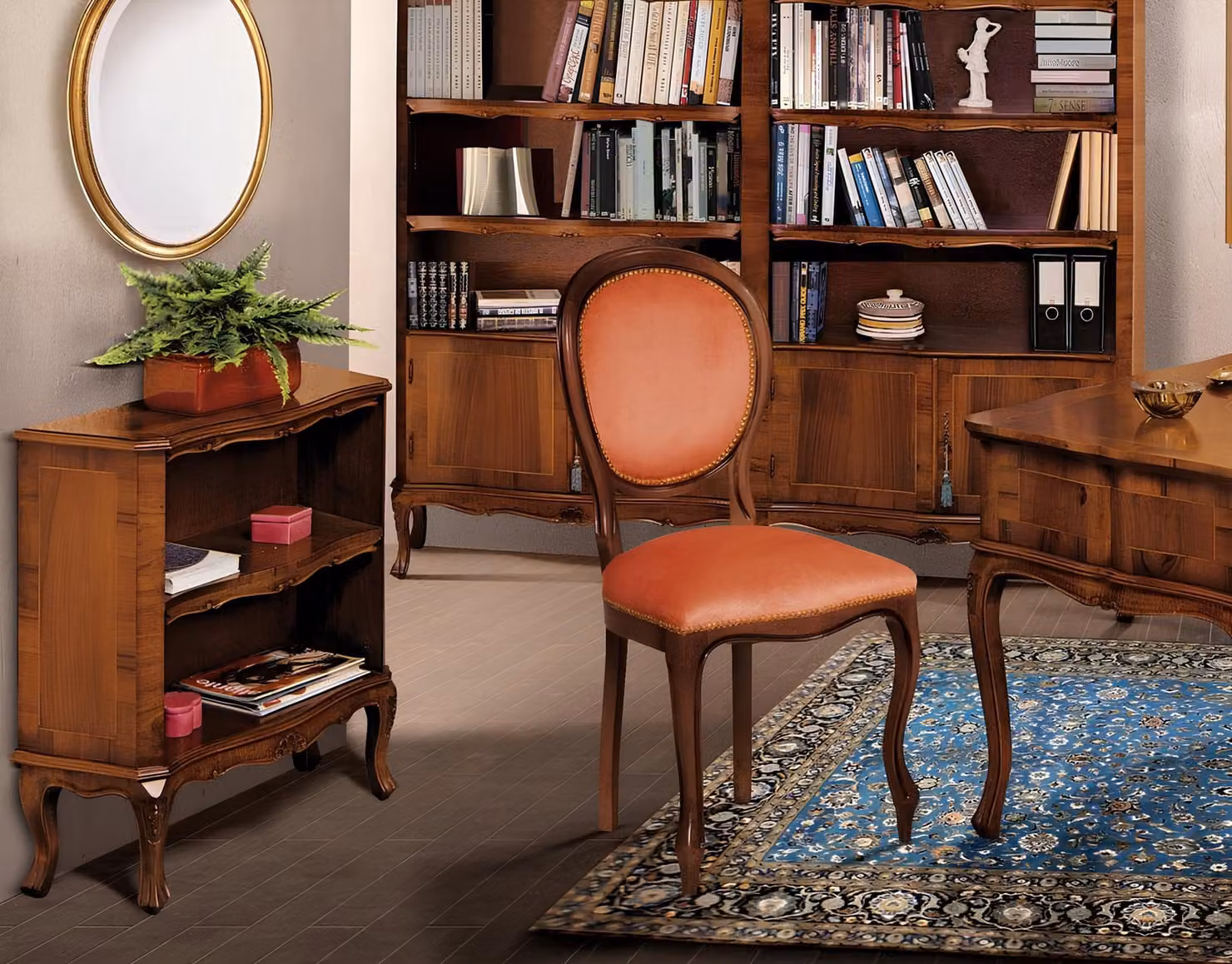 Stuhl Braun Design Wohnzimmer Esszimmer Holz Stühle Polster Lehnstuhl Möbel